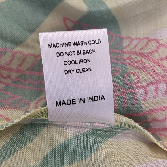 Maude Vivante Noelle Button Up Womens L Collared Camp Shirt Short Sleeve Print - Picture 11 of 13